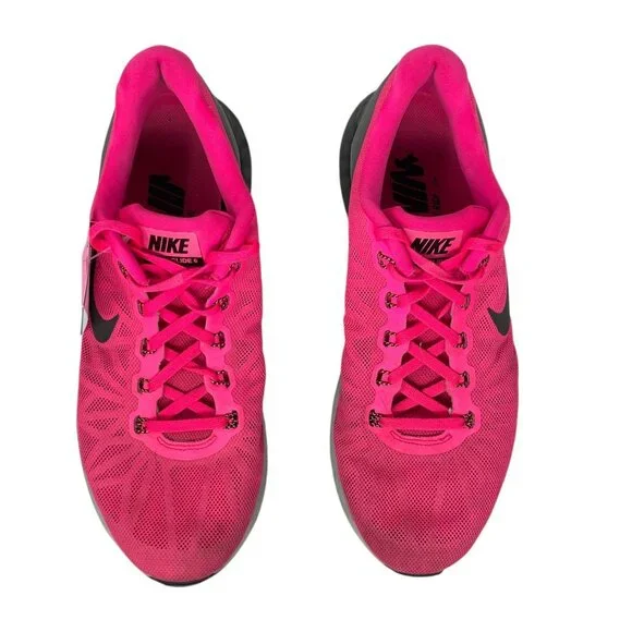 Nike Womens 11 Lunarlon Running Shoes Hot Pink Breathable Mesh Athletic Sneakers - Picture 12 of 16